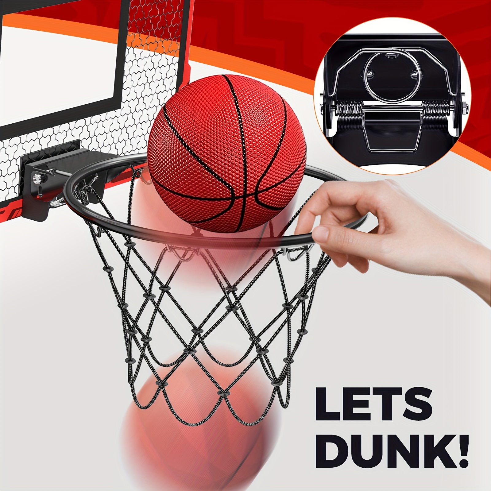 Indoor Basketball Hoop For Kids, Door Room Basketball Hoop,mini Basketball  Hoop With 2 Balls, Basketball Toys For 3 4 5 6 7 8 9 10 11 12 Christmas  Halloween Gift - Temu