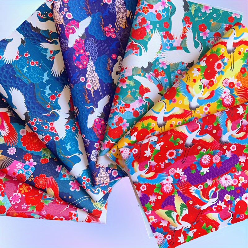 Diy Japanese Cotton Quilted Fabric Printed Floral Patterns - Temu