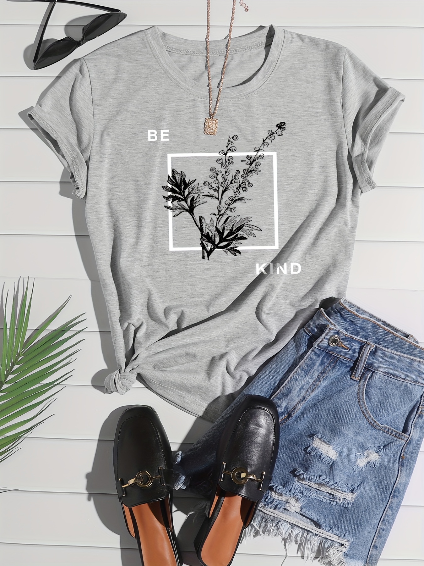 Women's Botanical Tshirt Plant Graphic Wild Flower Shirt Vintage Floral  Clothing Tee - Temu