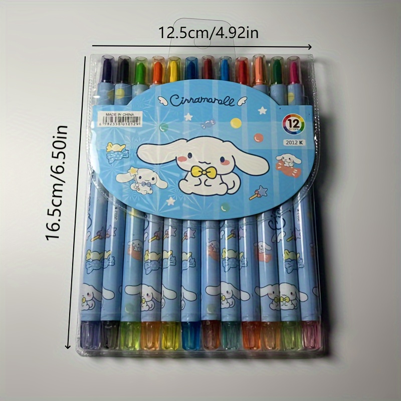 12 Pcs/set Hello Kitty Cinnamoroll Melody Kuromi Cute Cartoon Rotating  Crayons, 12 Colors Drawing Pens, Paint Stick Stationery Set, Oil Paint  Stick Long Crayon Set - Sports & Outdoors - Temu
