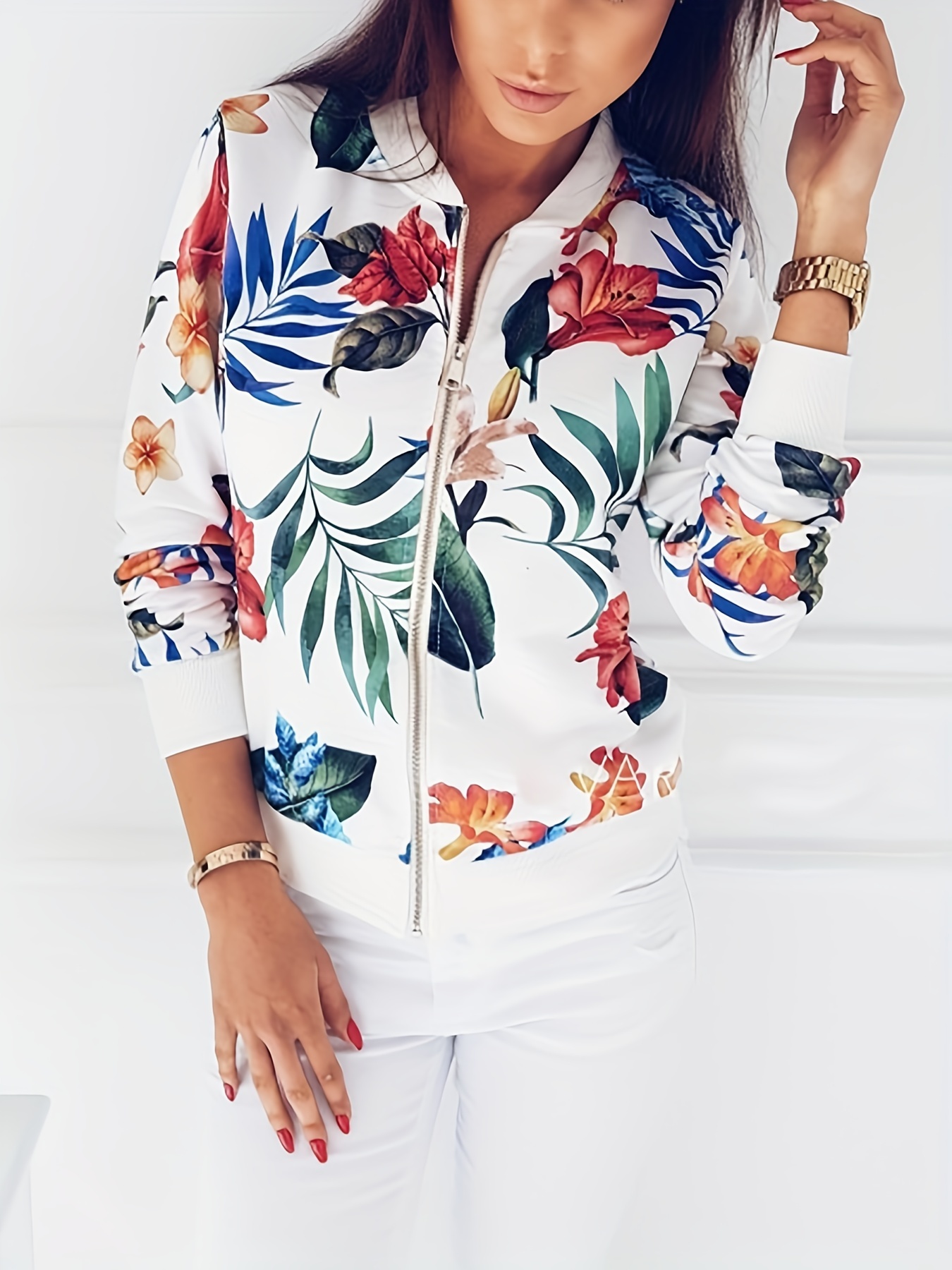 Ladies clearance floral jacket