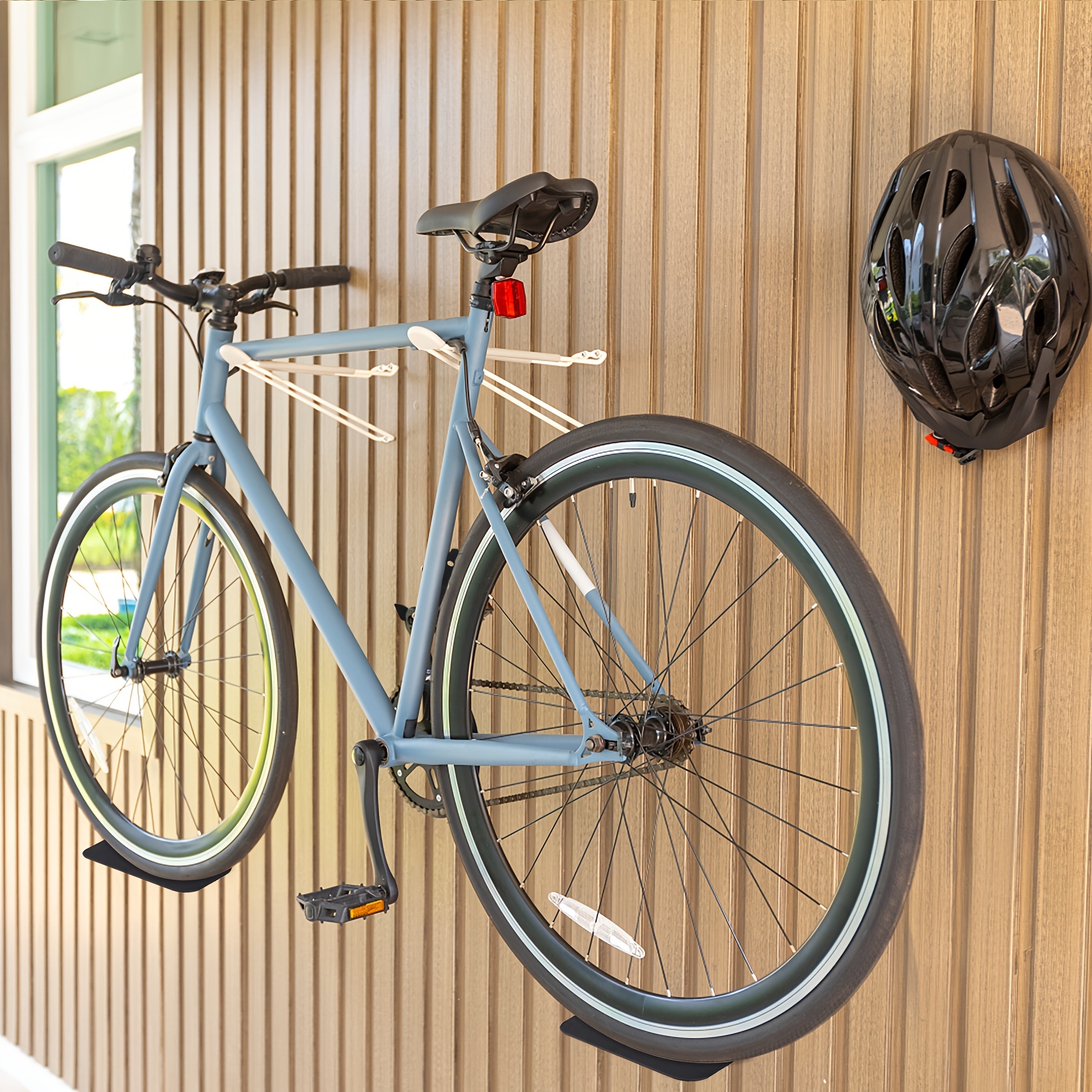 Rangement de pédales de cyclisme pour porte-vélos, support mural pour porte- vélos, crochets de maintien de vélo robustes pour vélos de route, de  montagne ou hybrides, système de rangement horizontal pour intérieur 