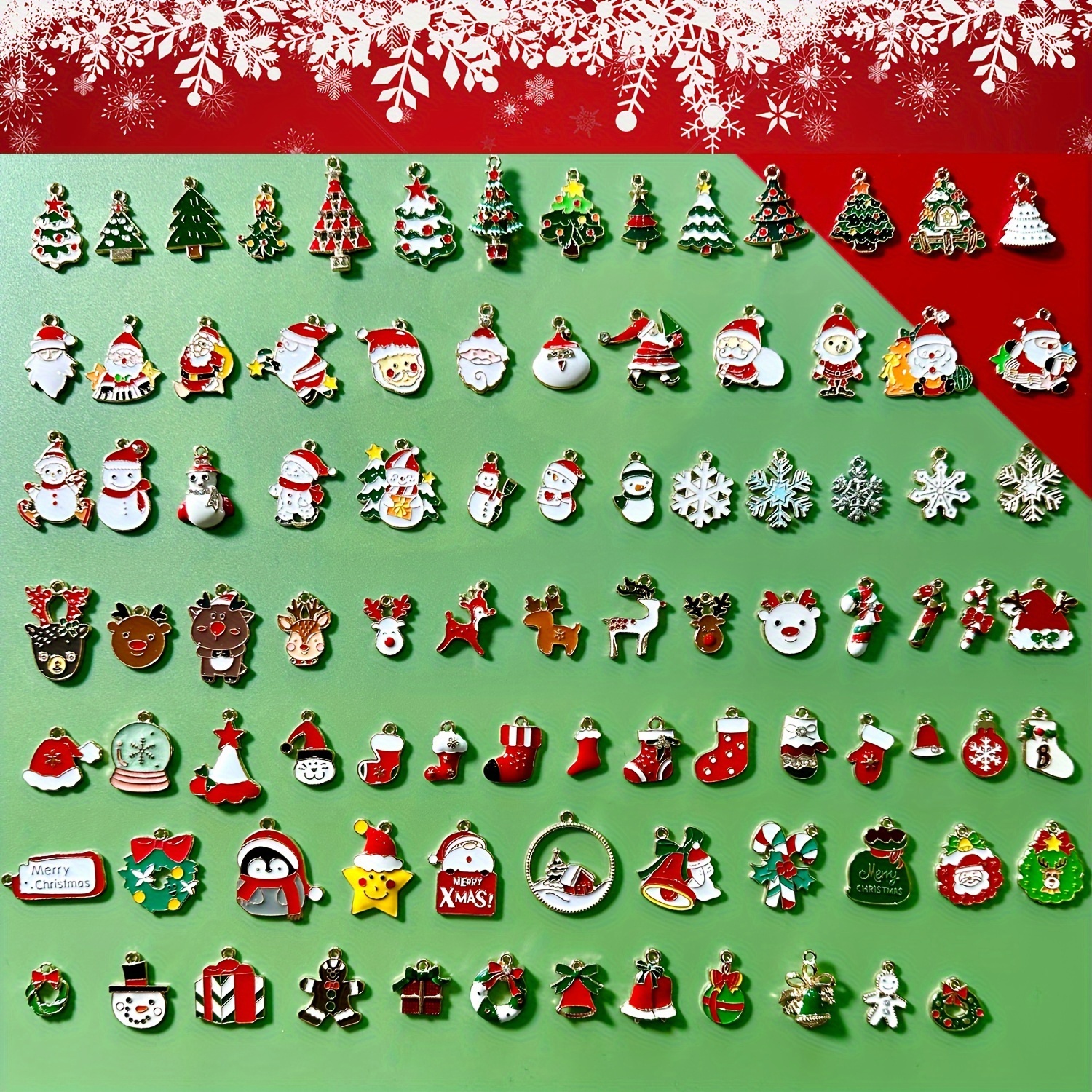 Random Cute Cartoon Christmas Styles Resin Charms Decoration - Temu