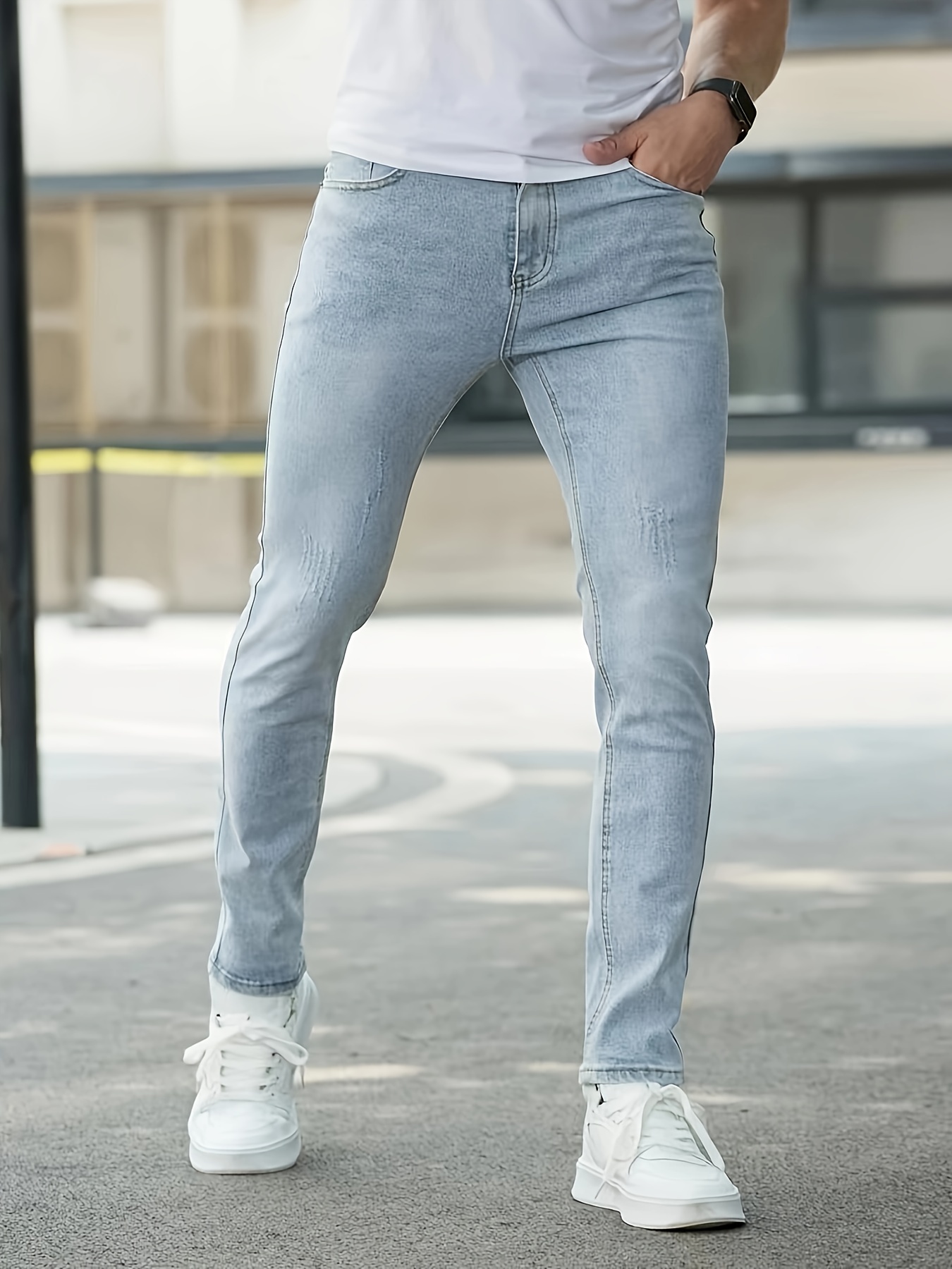 Washed Slim Jeans - Men - Ready-to-Wear
