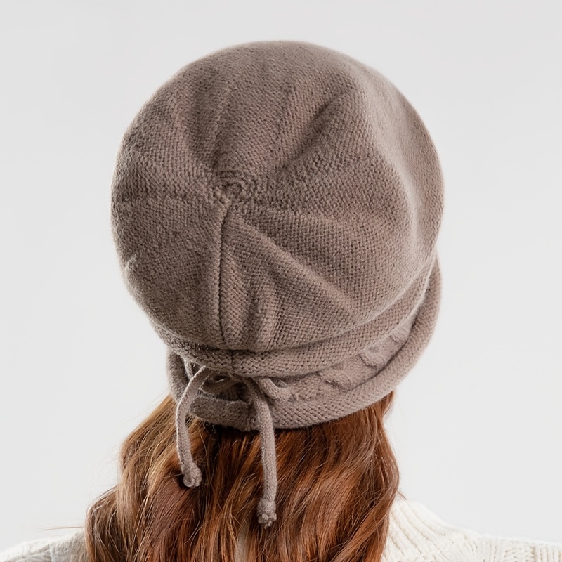 Women Winter Knit 1920s Vintage Bucket Hat Round Brim Warm - Temu