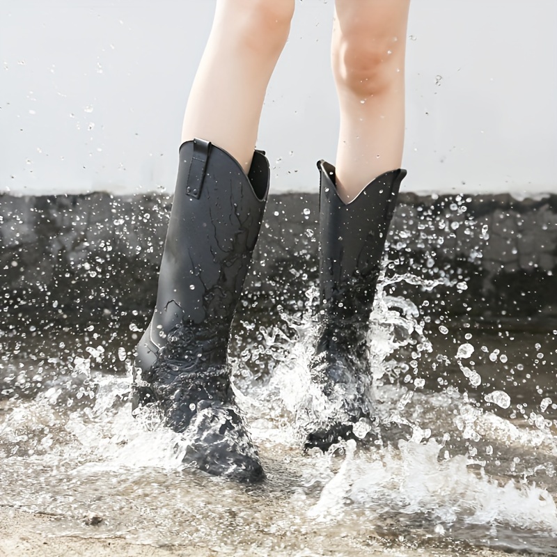 Women s Pvc Long Boots Soft Non slip Warm Fashion Boots Temu