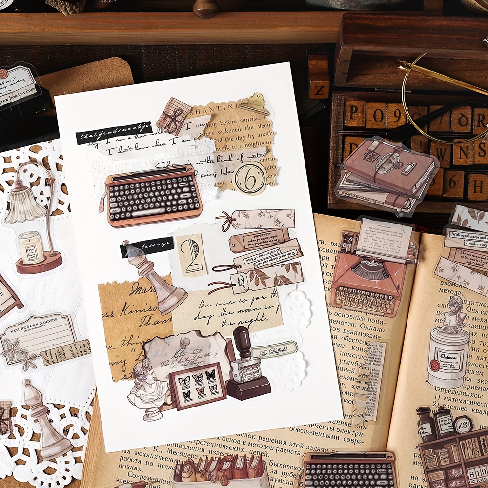 30 Coffee Stickers Hand Account Diy Decoration Scrapbook - Temu