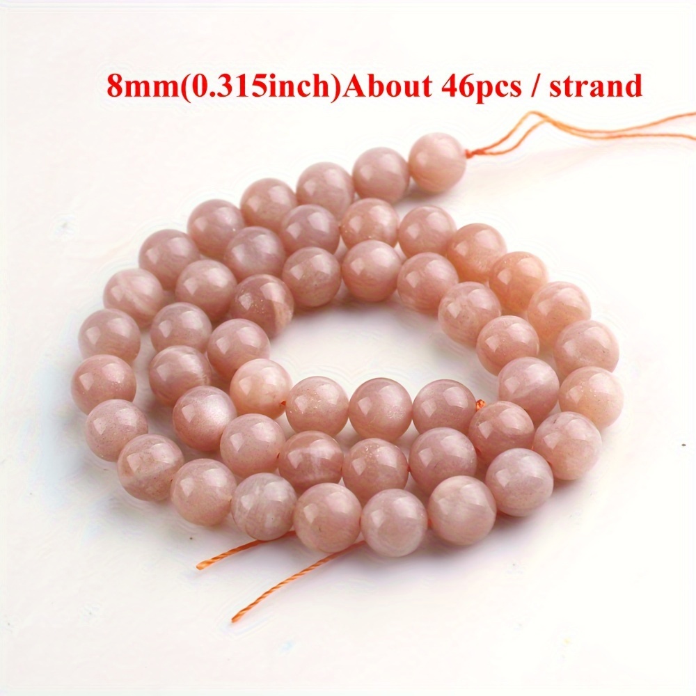 Natural Sunstone Beads Bracelets, Gemstone Round Beaded Healing