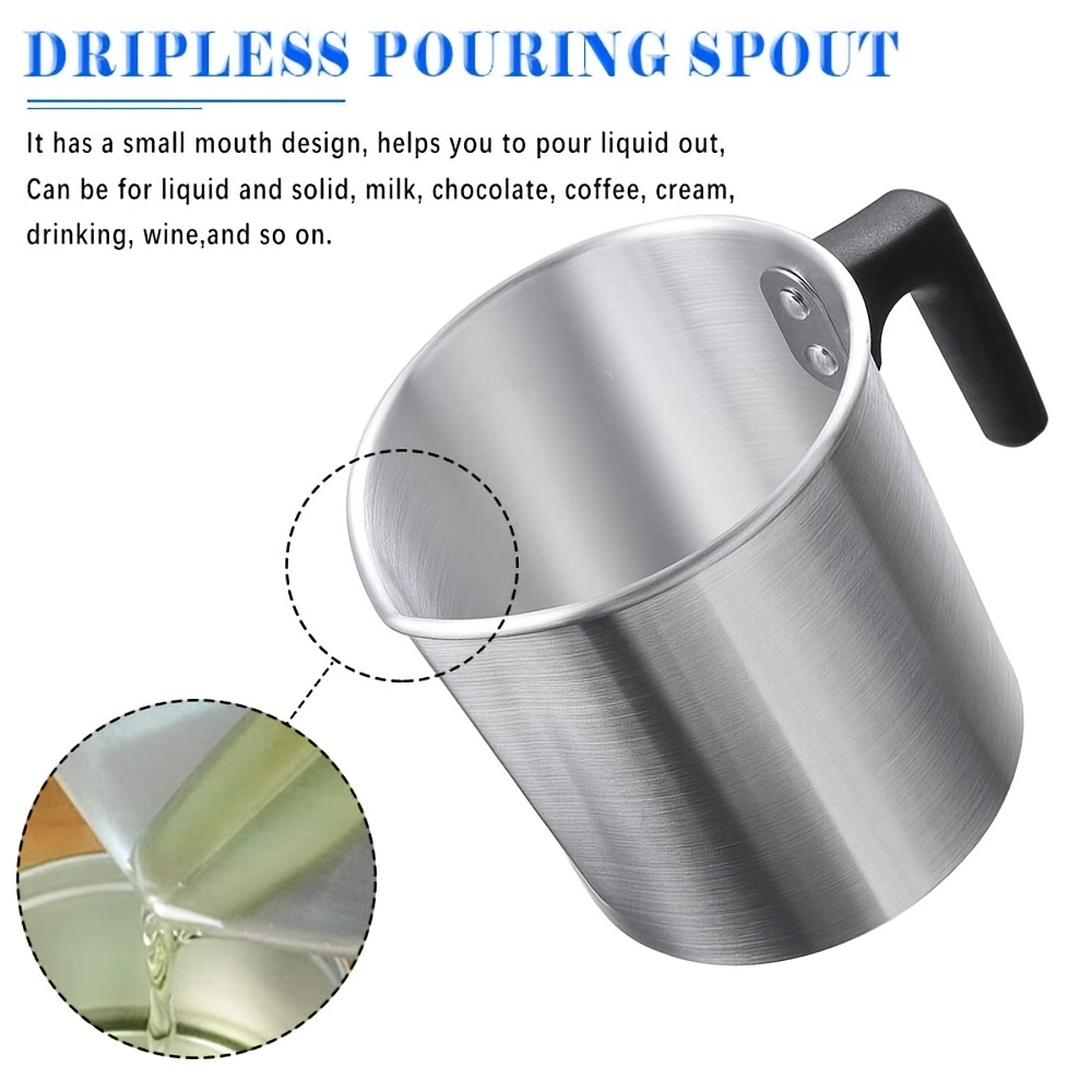 1.2L Aluminium Melt Tool Home Pouring Candle Melting Pot Wax Cup
