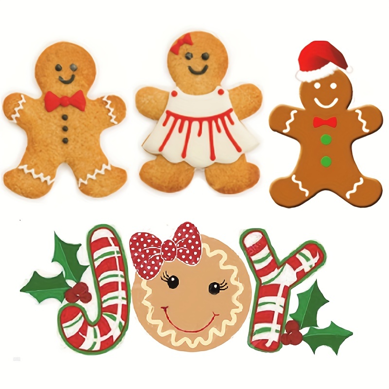 ZFPARTY Christmas Gingerbread Cookie Bows Metal Cutting Dies Stencils for  DIY Scrapbooking Decorative Embossing DIY Paper Cards