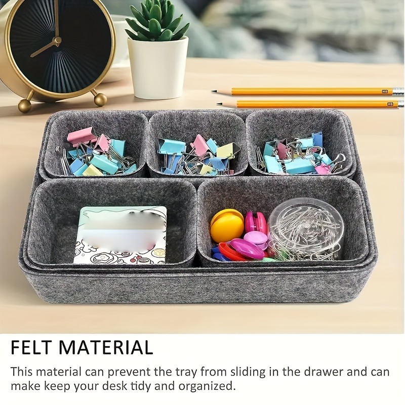 8pcs Small Storage Box Drawer Organizer Set Plastic Dividers Trays