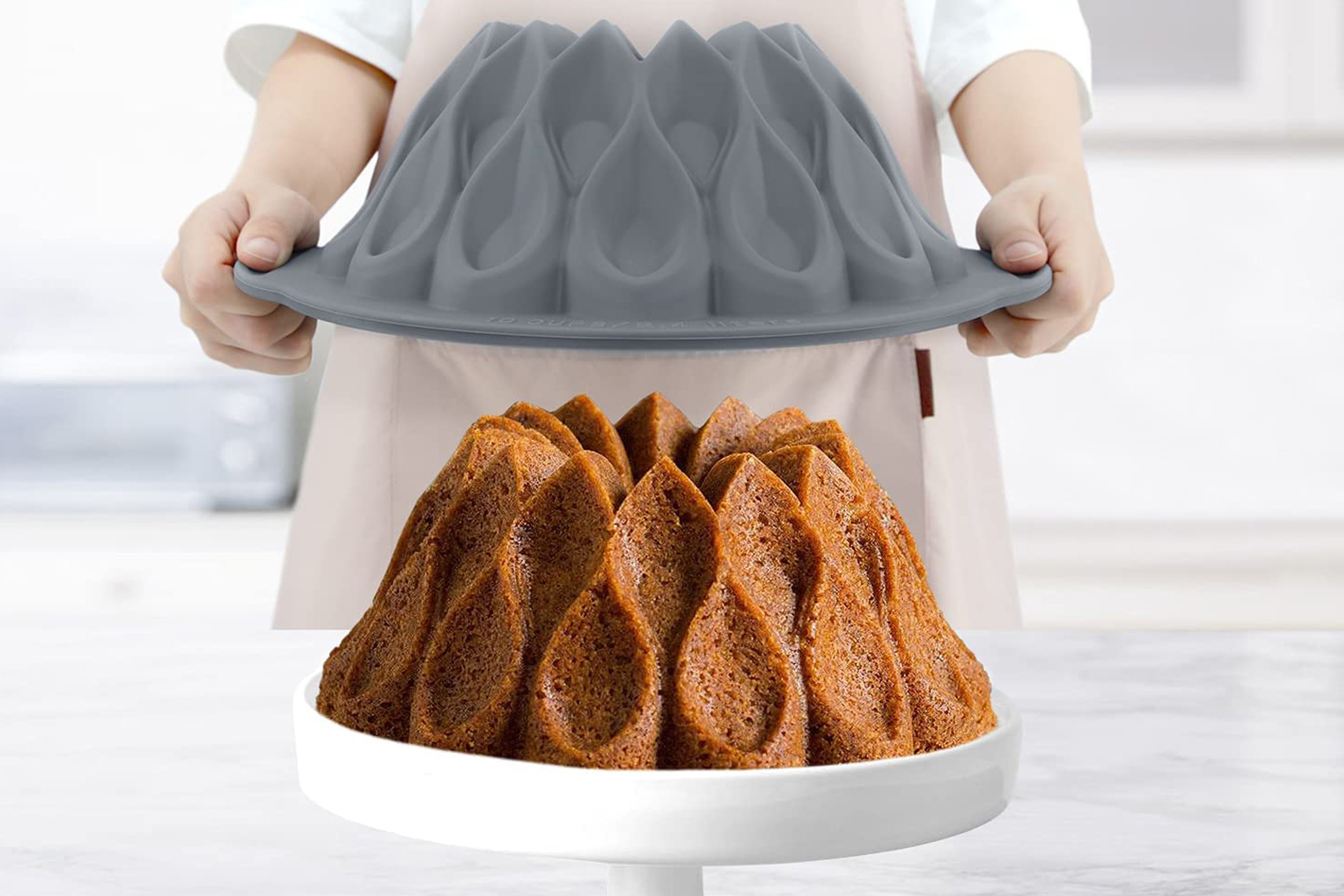 Silicone Bundt Cake Pans, Non-stick Food Grade Silicone Cake Mold