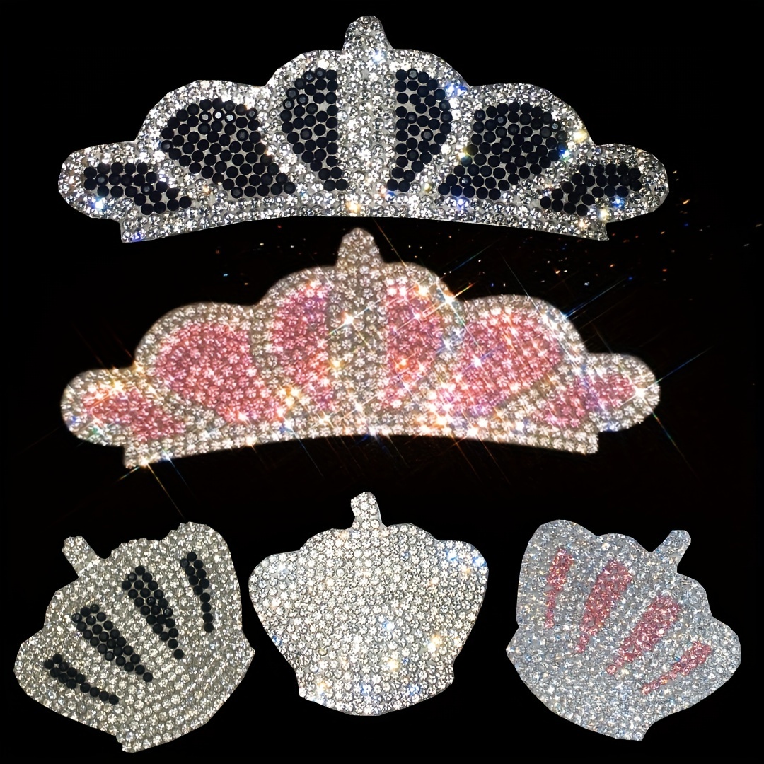 Crystal Crown Car Sticker Scratch Stickers Decorative - Temu