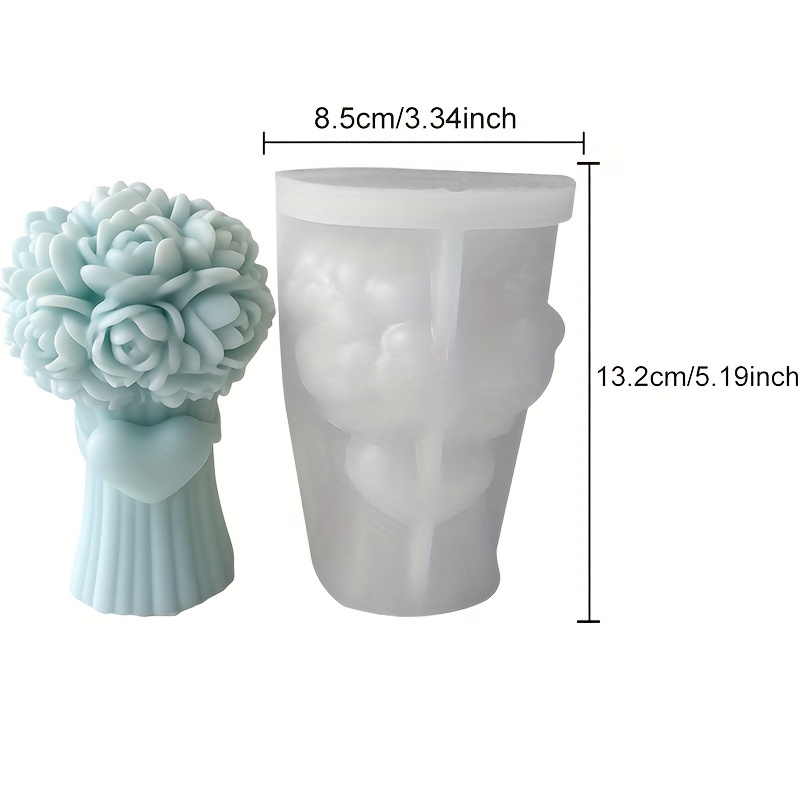 Flower Bouquet Silicone Mold Homemade Aromatherapy Candle - Temu