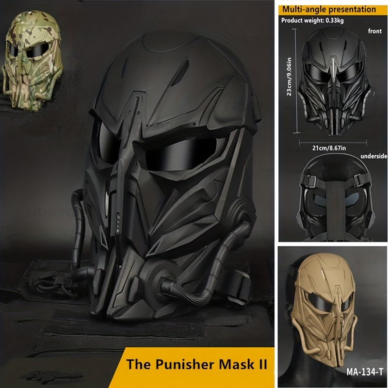 Airsoft Bullet Gun Mask Masque tactique Visage complet avec