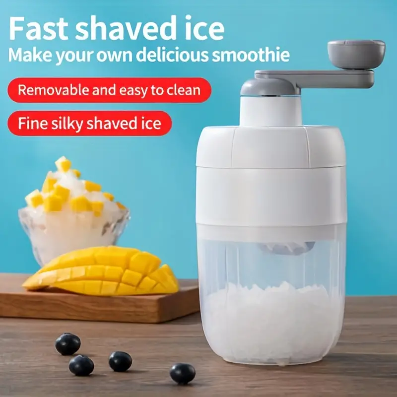 Portable Manual Ice Crusher Shaved Ice Machine Kitchen Bar - Temu