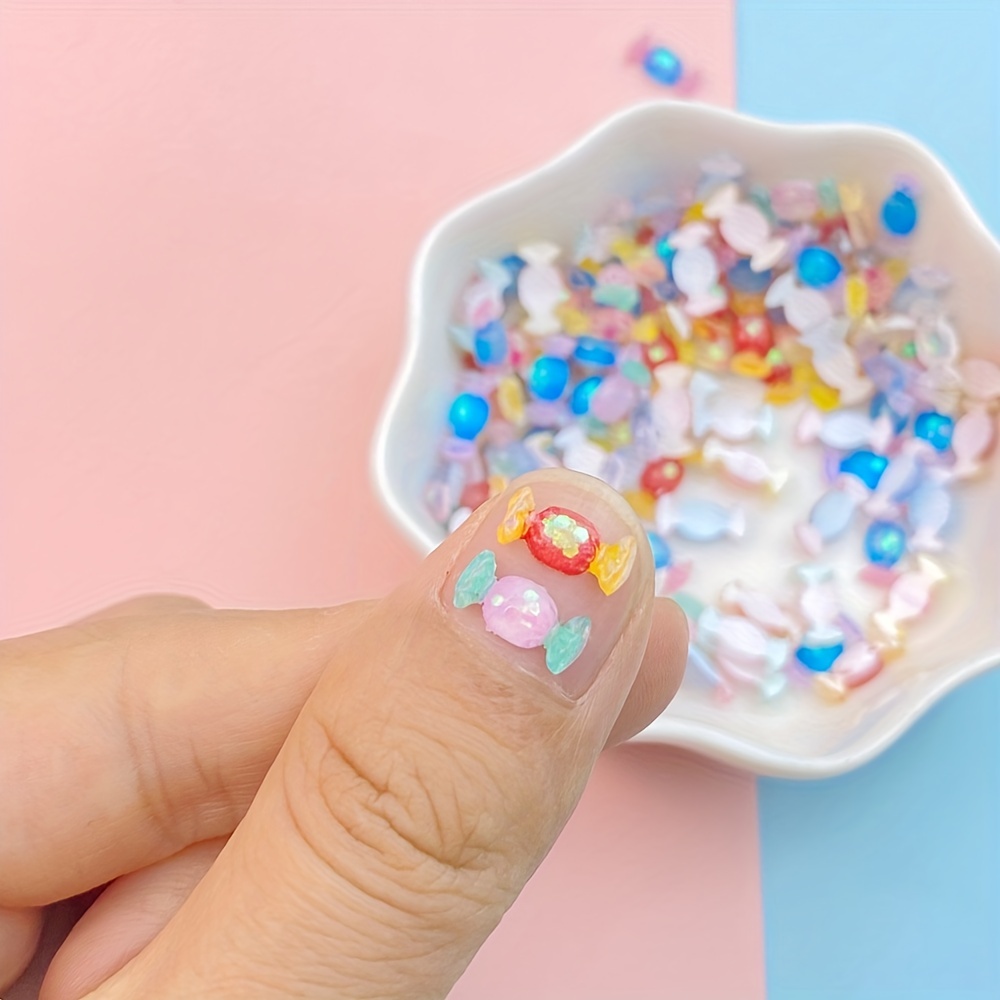 Resin Colorful Mini Cute Shiny Candy Nail Charms flatback - Temu