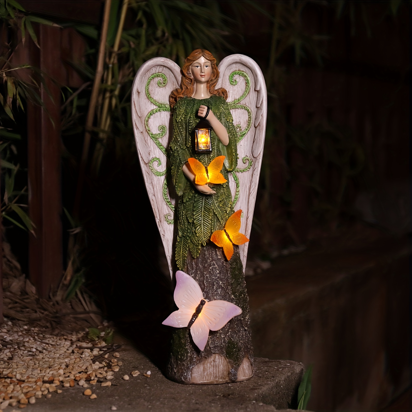 1pc Statue Di Angeli Da Giardino Decorazione Esterna, Statuette Di Angeli  Solari Luci Decorative Per Casa, Patio, Arte Da Giardino Per Cimitero E  Regali Di Benedizione, Regali Da Giardino Per La Nonna 