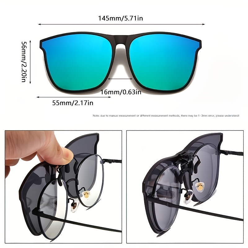 Polarized Clip Sunglasses Large Anti glare Tr90 Frame - Temu Ireland