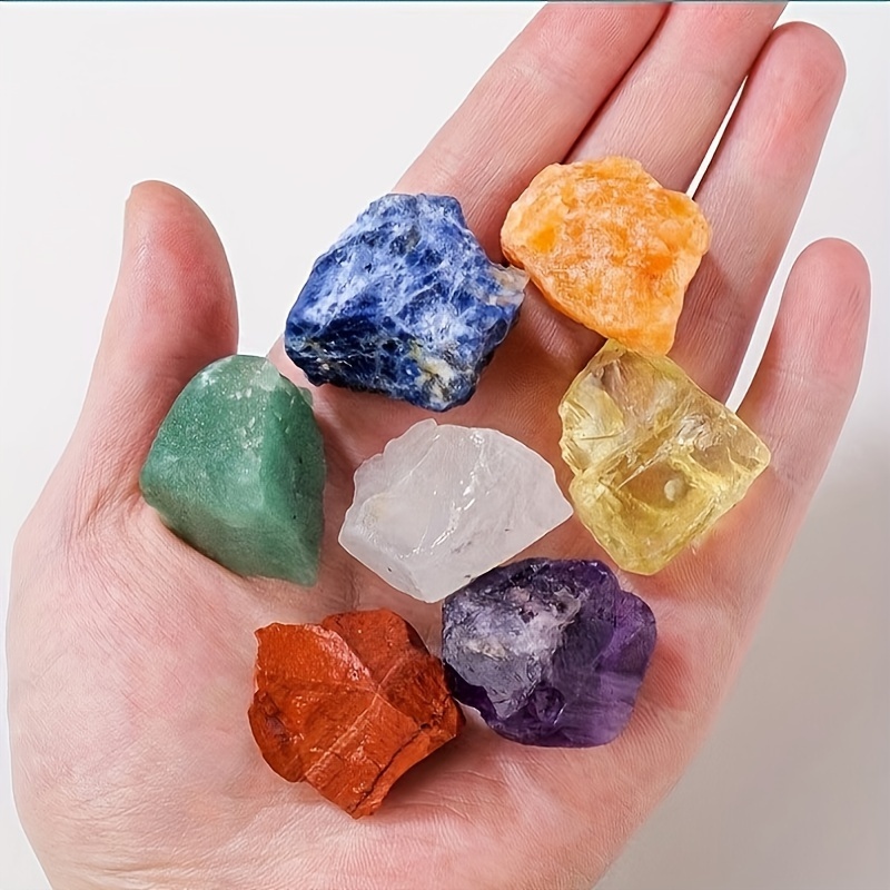 7 CHAKRA Crystals Set - Raw Natural Healing Crystals Collection Rough  Gemstones