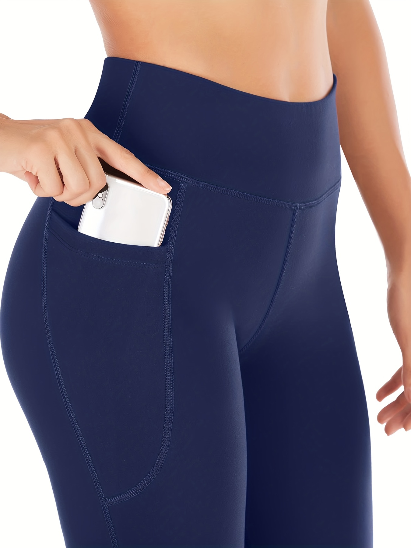 Heathyoga Capri Leggings for Women High Waisted Capri Leggings with Pockets  for Women Yoga Pants with Pockets for Women Navy