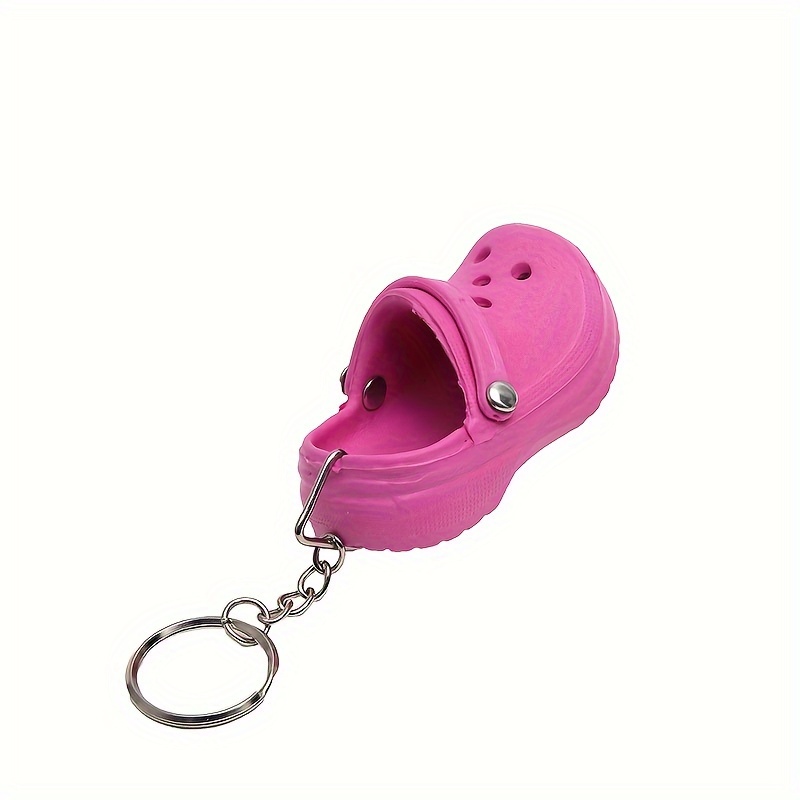 1pc Cute Mini Eva Shoe Keychain Bag Additions Car Ornament Keychain Pendant Shoe Decor