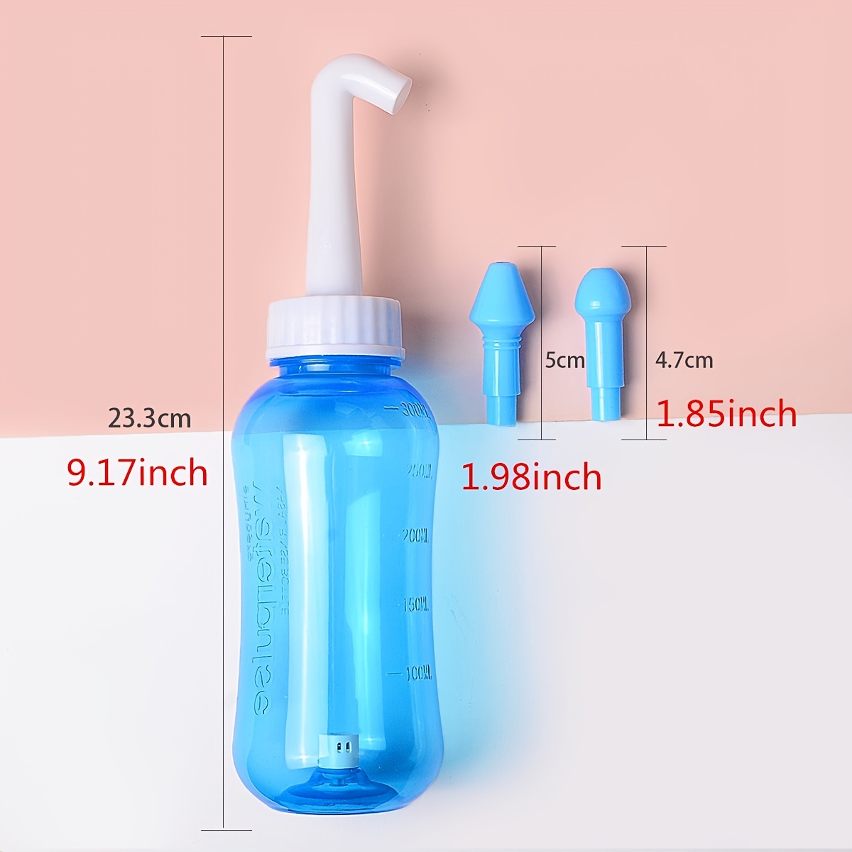 Neti Pot - Botella de enjuague sinusal, limpiador de nariz, enjuague a  presión, riego nasal, para adultos y niños, botella de lavado nasal,  limpieza