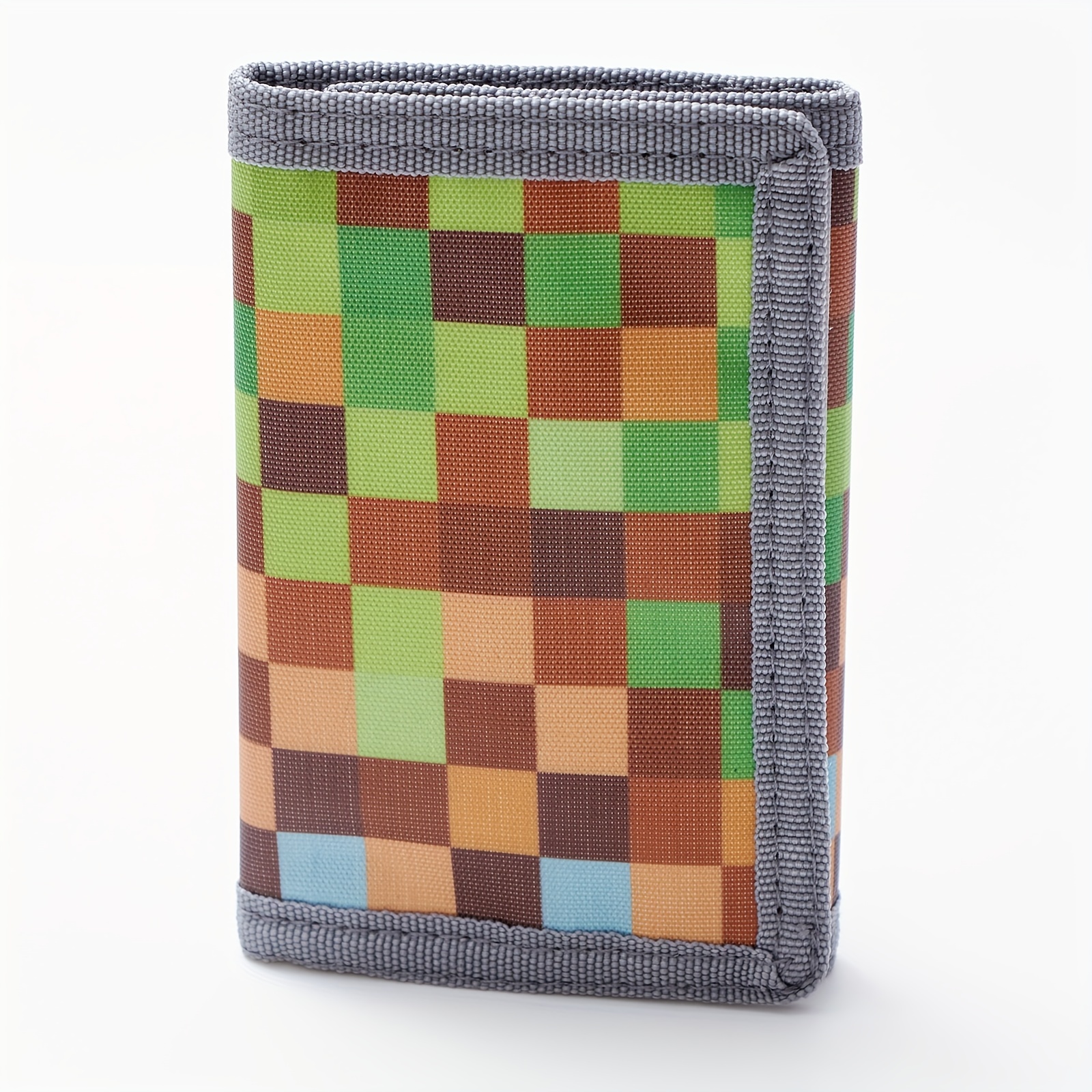 Kids Wallets With Zipper Coin Pocket, Boys Plaid Trifold Wallet