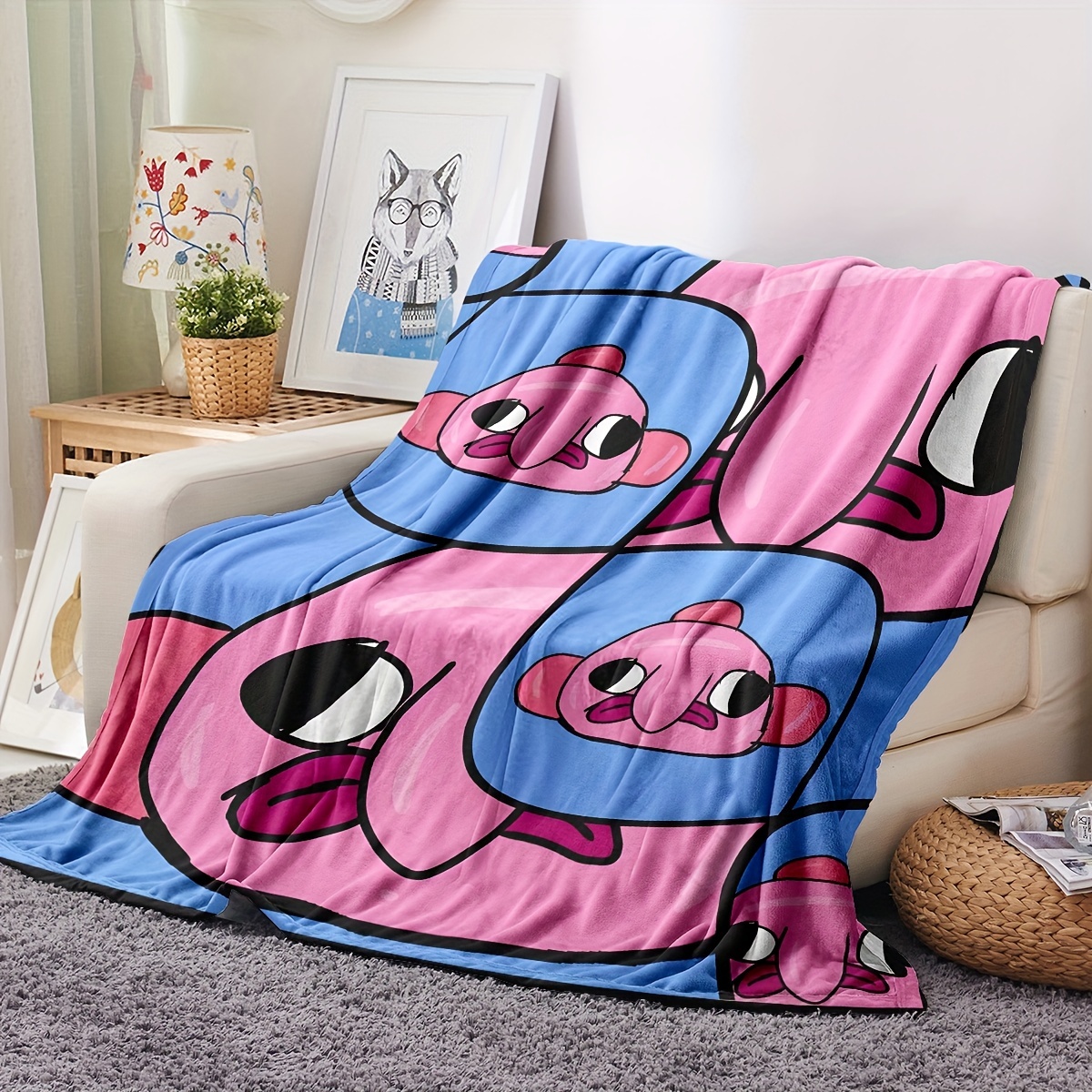 Funny Blobfish Printed Blanket Novelty Blanket Gift Soft - Temu