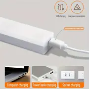led motion sensor cabinet light, 1pc led motion sensor cabinet light under counter closet lighting wireless magnetic usb rechargeable kitchen night lights battery powered operated light for wardrobe closets cabinet cupboard stairs corridor shelves details 2