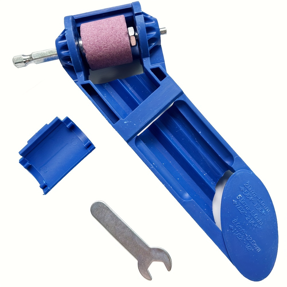 Afilador de broca de corindón, herramienta de afilado portátil con llave  para todo tipo de taladro eléctrico, destornillador neumático manual