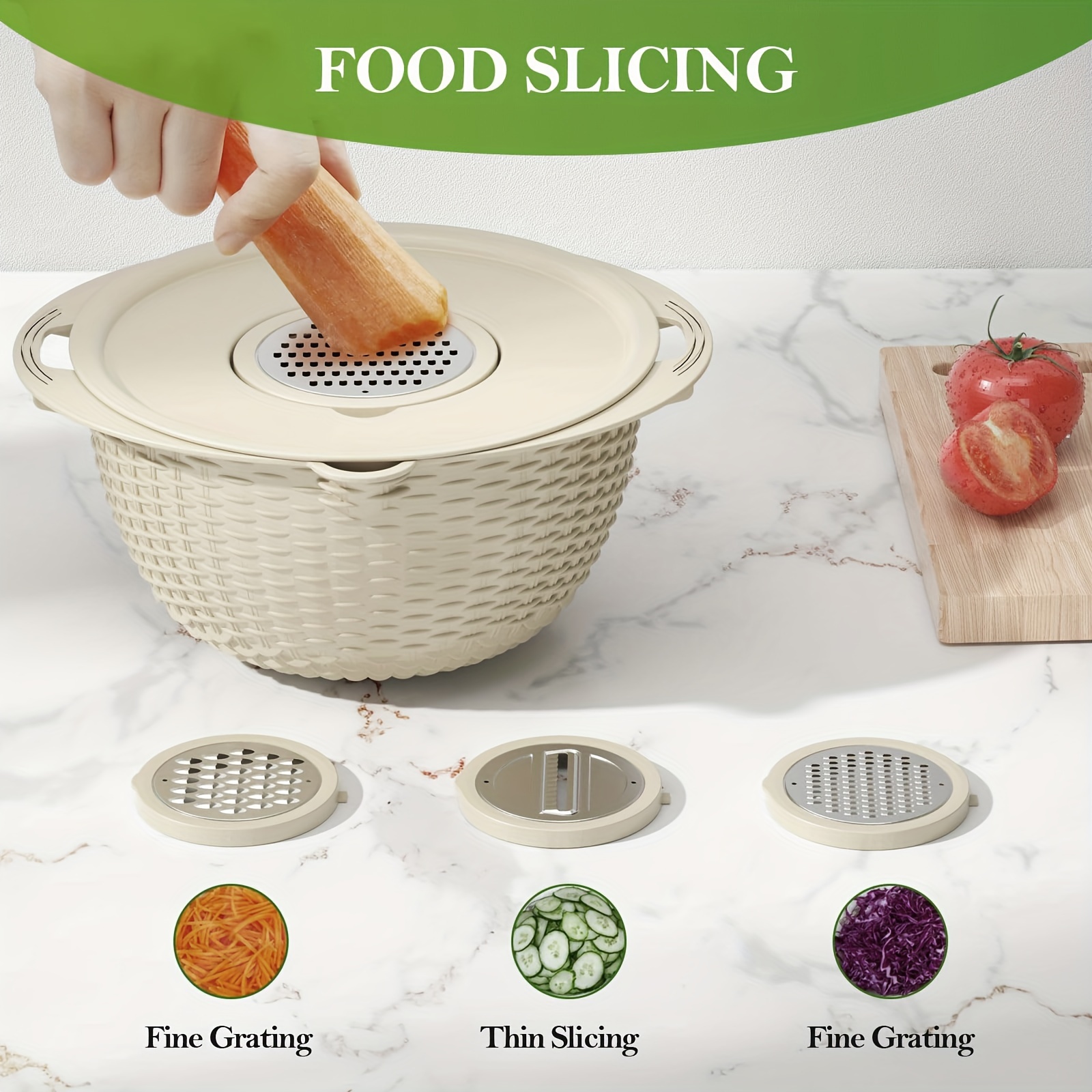 Colander Set Stainless Steel Vegetable Slicer Fruit Slicer - Temu