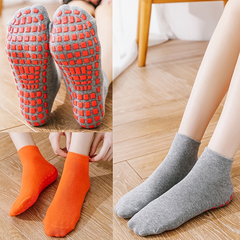 Solid Non Slip Cozy Yoga Socks Fashion Towel Bottom Ruffle - Temu