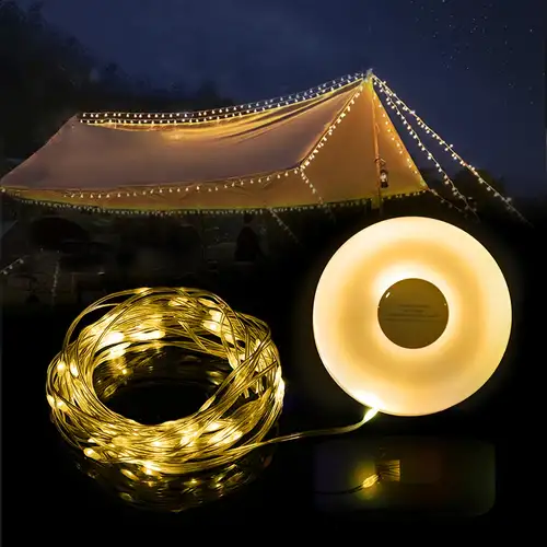 Guirlande lumineuse LED Contoose, lumière de tente suspendue avec batterie,  éclairage de décoration longue endurance pour le camping en plein air -  Temu France