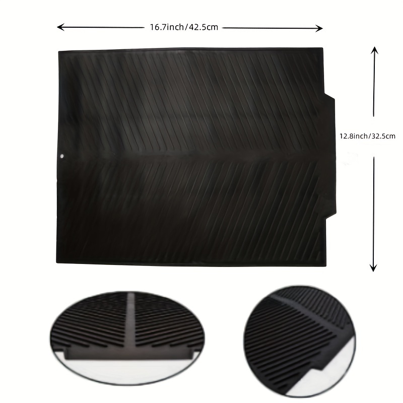 Buy Self-Draining Mat Or Trivet For Kitchen Counter in Black