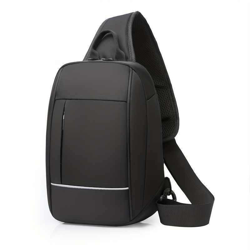 Men's Large Crossbody Bag with USB Charging Port