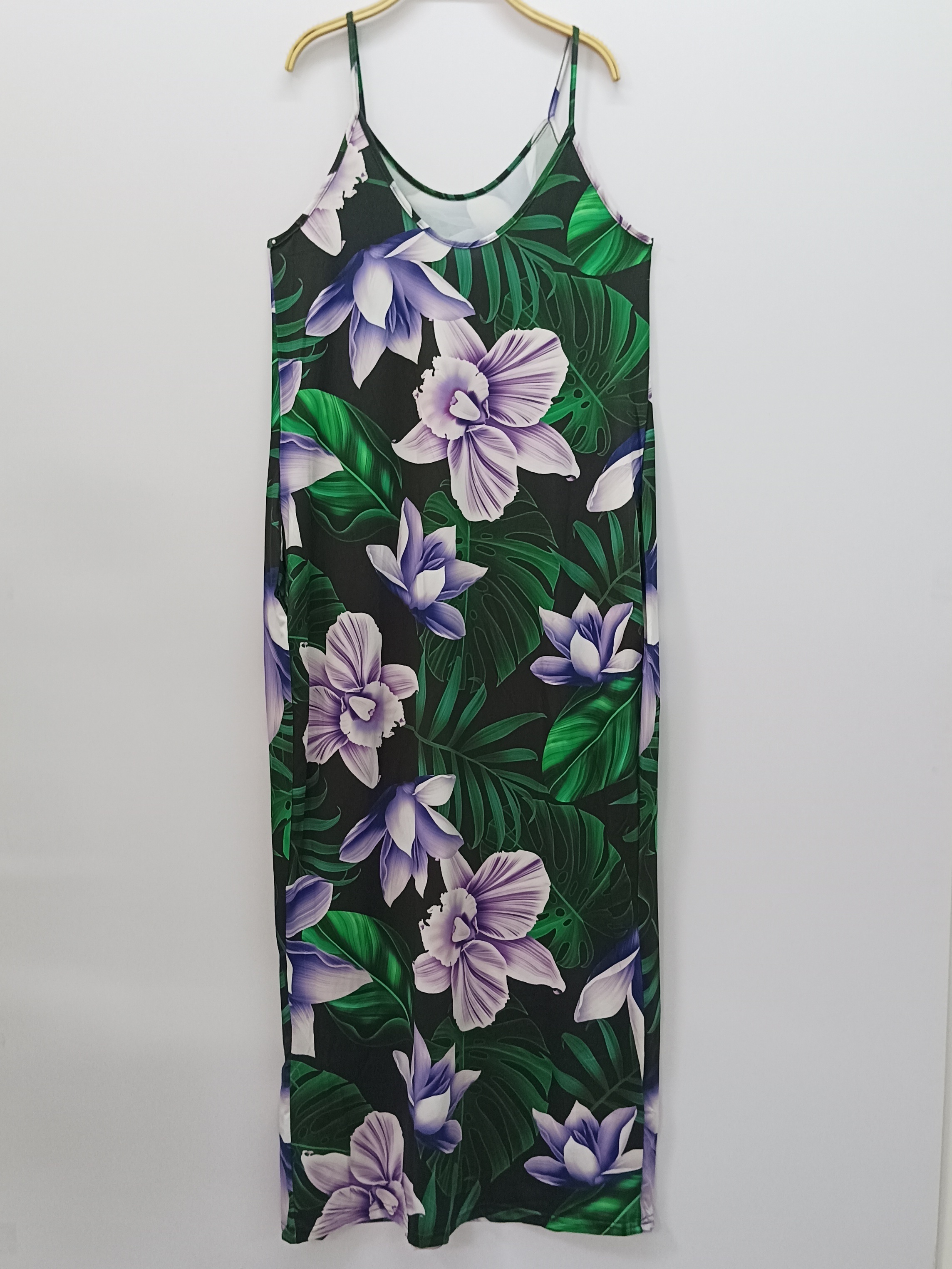 Women's Plus Size Bohemian Floral Printed Dress V Neck Short Sleeve Split  Party Maxi Dresses C-Black at  Women's Clothing store
