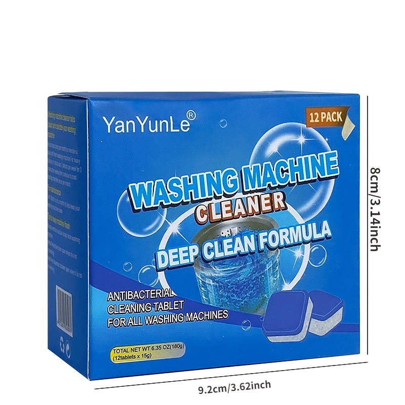 Matoen Washing Machine Cleaner - Deep Cleaning Tablets for Front Loader &  Top Load Washer, Septic Safe Deodorizer, Clean Inside Drum and Laundry Tub  Seal 