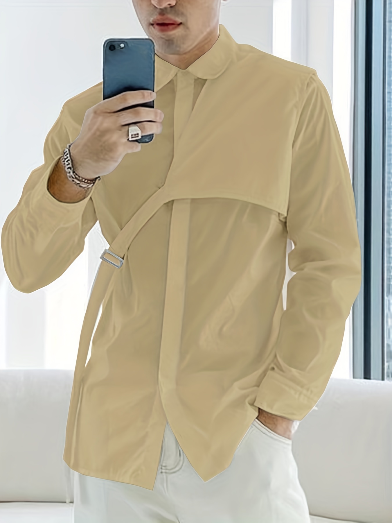 11XL] Plus Size Shirt Men Baju Kemeja Lelaki Lengan Pendek Loose Plain  Korean Collar Short / Long Sleeve Black White Top Shirts with Chest Pocket  Man Casual Big Oversized Clothing
