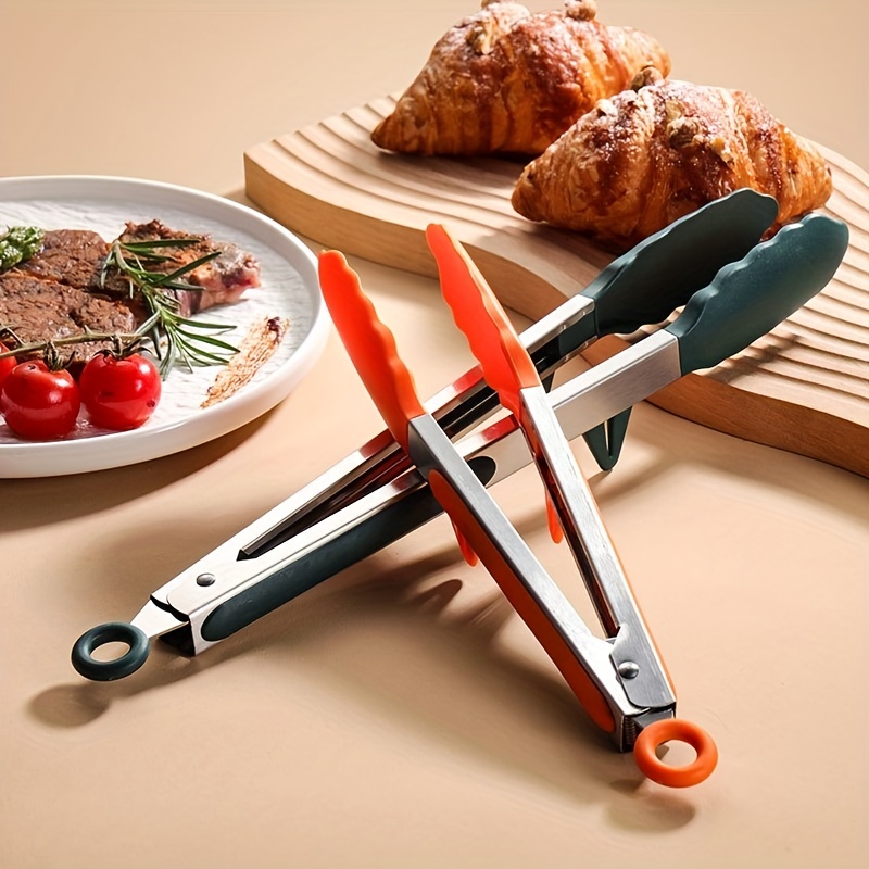 Heat Resistant Kitchen Tongs, Silicone Cooking Tong With Firm