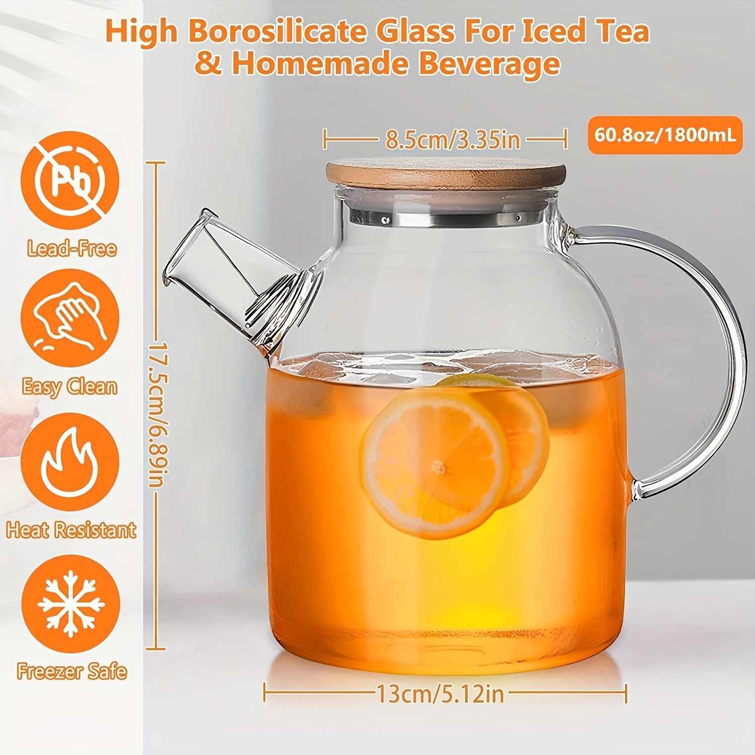 Glass Tea Pot Kettles, Carafe, Stovetop Safe, Heatproof Borosilicate Glass  Teapot Water Pitcher With Bamboo Lid And Removable Filter Spout For Loose  Leaf And Blooming Tea - Temu Germany