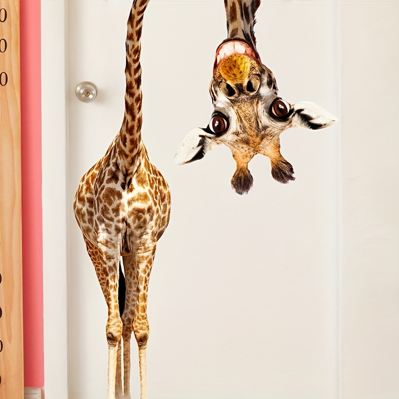 MairGwall Removable Giraffe Wall Decal - Large Nursery Wall Art Sticker, Dark Brown, 60"H X 108"W