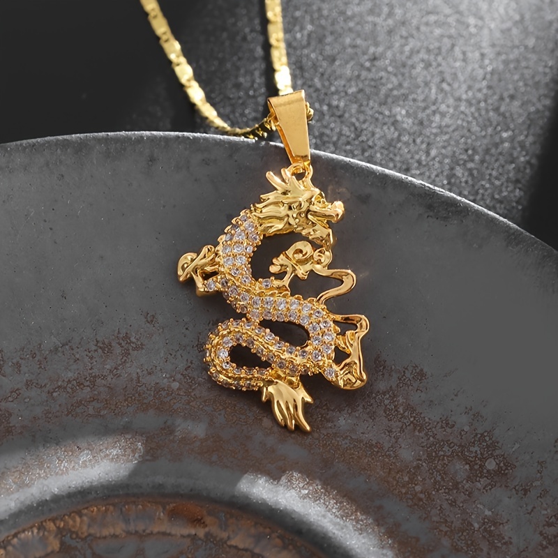 Men's Handsome Dragon Copper Pendant Necklace