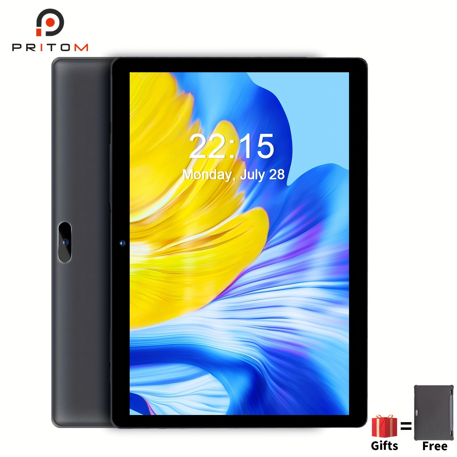 Tablet 10 pulgadas, Android 11 Tablet con funda, Tablet PC con 4GB RAM 64GB  ROM, procesador Quad-Core 1.8GHz, batería de 6000mAh, Tableta certificada