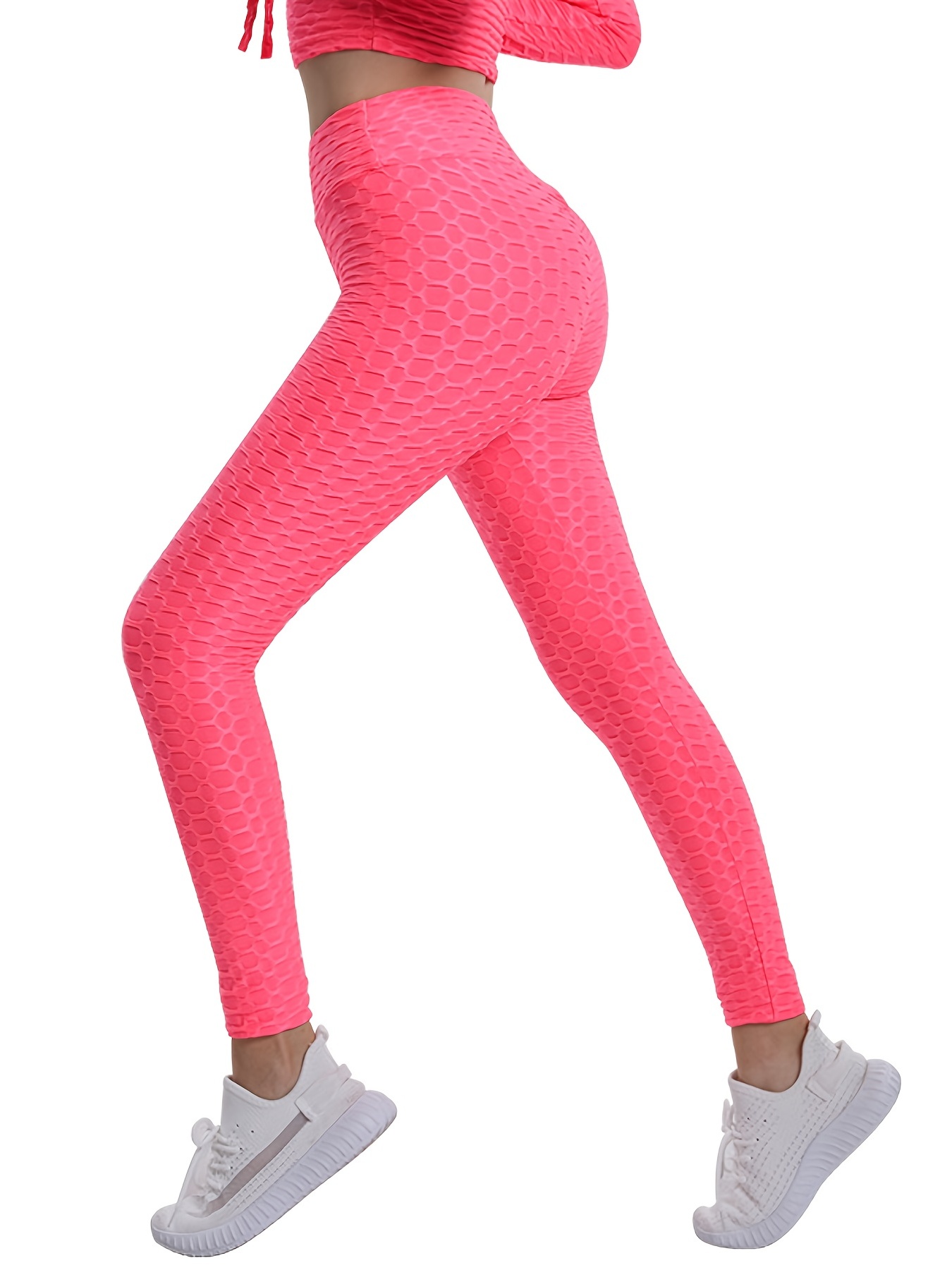 Seasum Honeycomb High Waist Gym Leggings Women