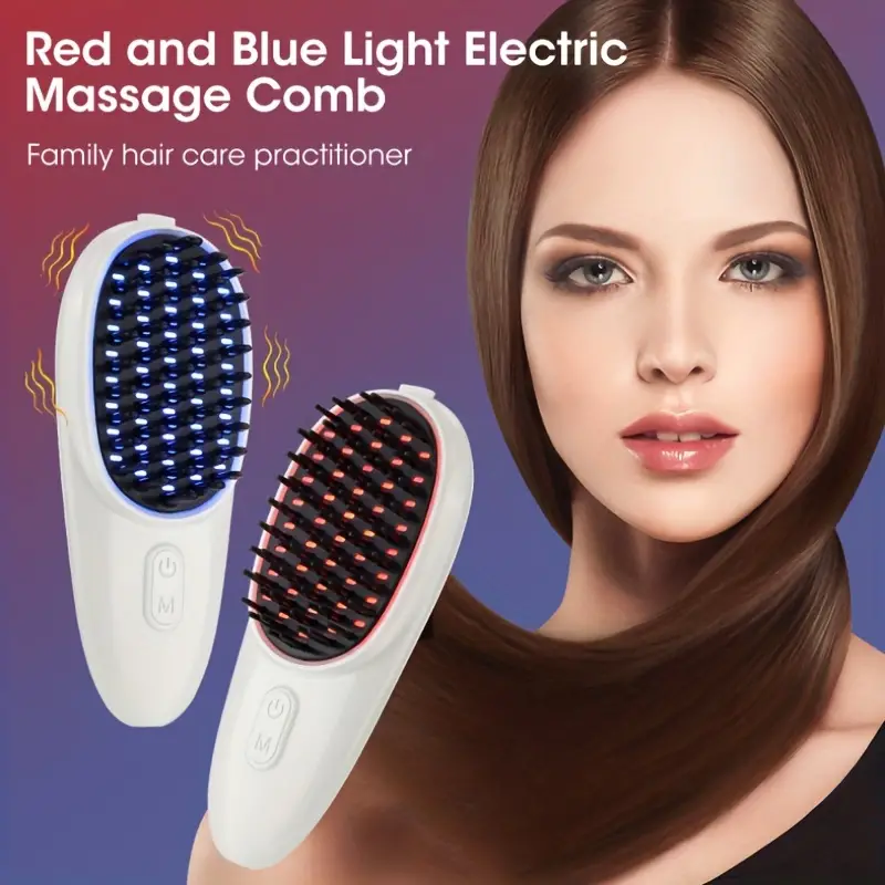 rechargeable led massage comb get gorgeous hair nails with ems micro current electric hair care details 1