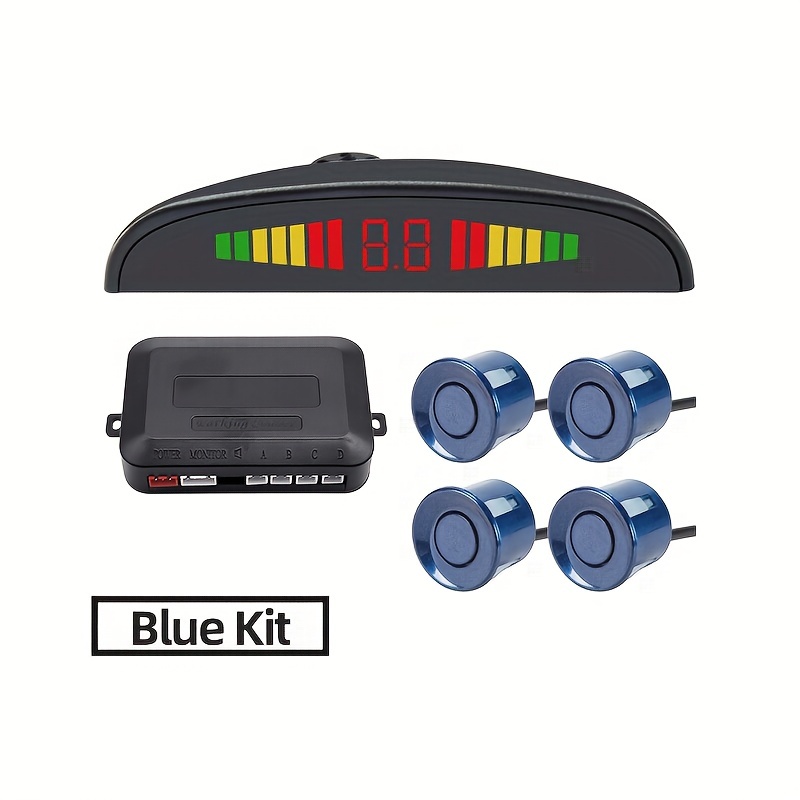 Parking Sensor Kit de sensor de estacionamento para carro Visor de LED  automático para carro 4 sensores para todos os carros Sistema de  estacionamento