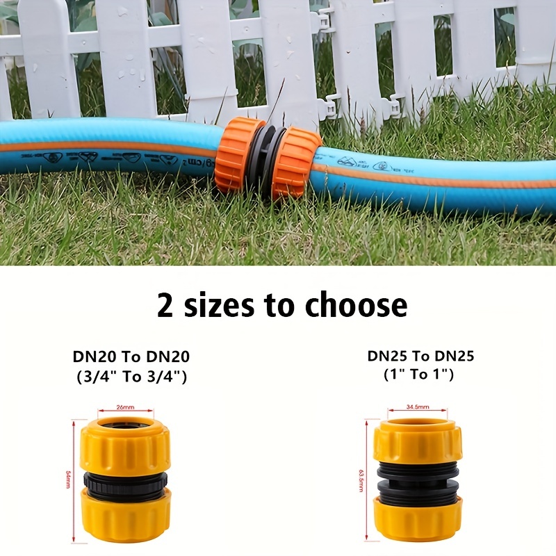 1pc Hose Repair Joint Garden Hose Connector 3/4 1 Inch Pipe Coupler Stop  Water Connector Repair Joint Irrigation System
