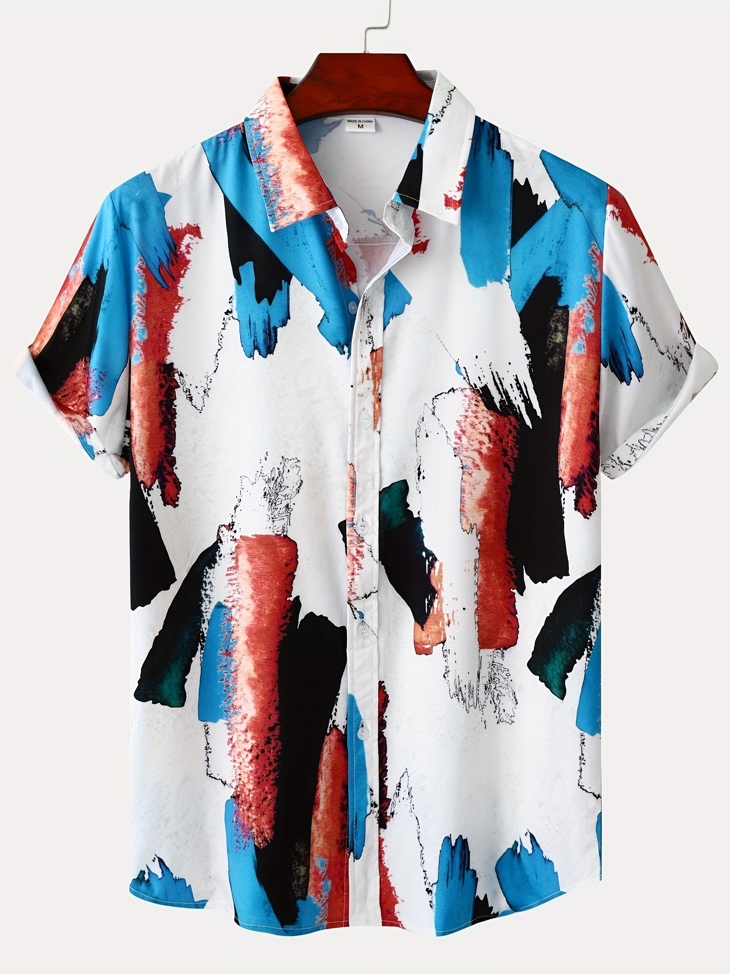 Men Short Sleeve Palm Tree Hawaii Shirts Summer Beach Casual Floral T Shirt  Tops