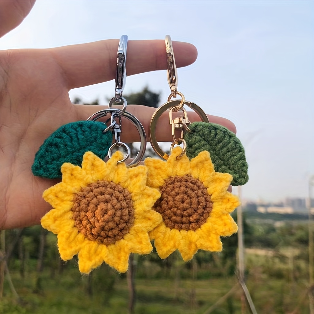 Flower Keychain Car Keyring Cute Backpack Pendant Purse